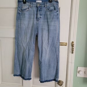 Loft Capri Wide Leg Jean Capris Size 12